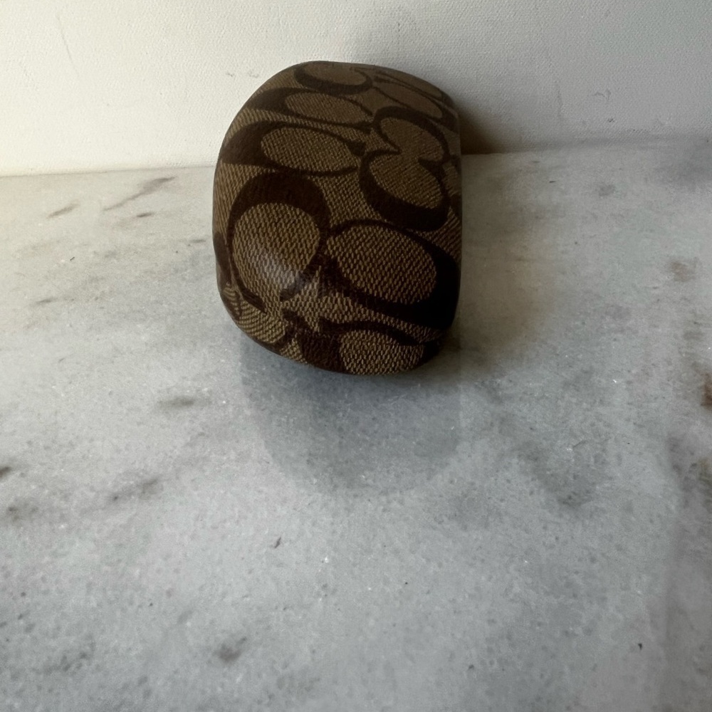 Coach logo Brown Patterned Eyeglass Case - Picture 7 of 13